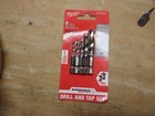 5pc MILWAUKEE IMPACT METRIC DRILL & TAP BIT SET M4, M5, M6, M8, M10 #48894875 ..