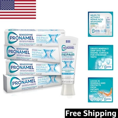 4-Pack Arctic Breeze Enamel Repair Toothpaste for Sensitive Teeth & Whitening