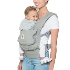 Ergobaby Pearl Gray Soft 360 Intfant/Toddler Front Pack Carrier Infant Insert 