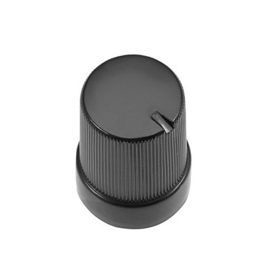 100 Pcs 6mm Insert Shaft 10x14mm Plastic Potentiometer Rotary Knob Pots Black