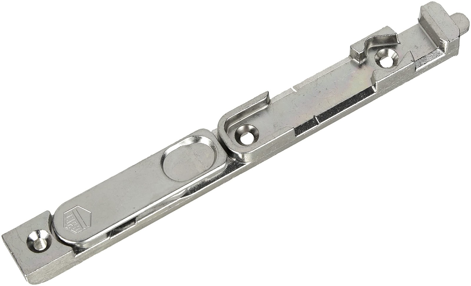 Verrou bas en satin pour volet roulant de 4mm et longueur 170mm argent 55409