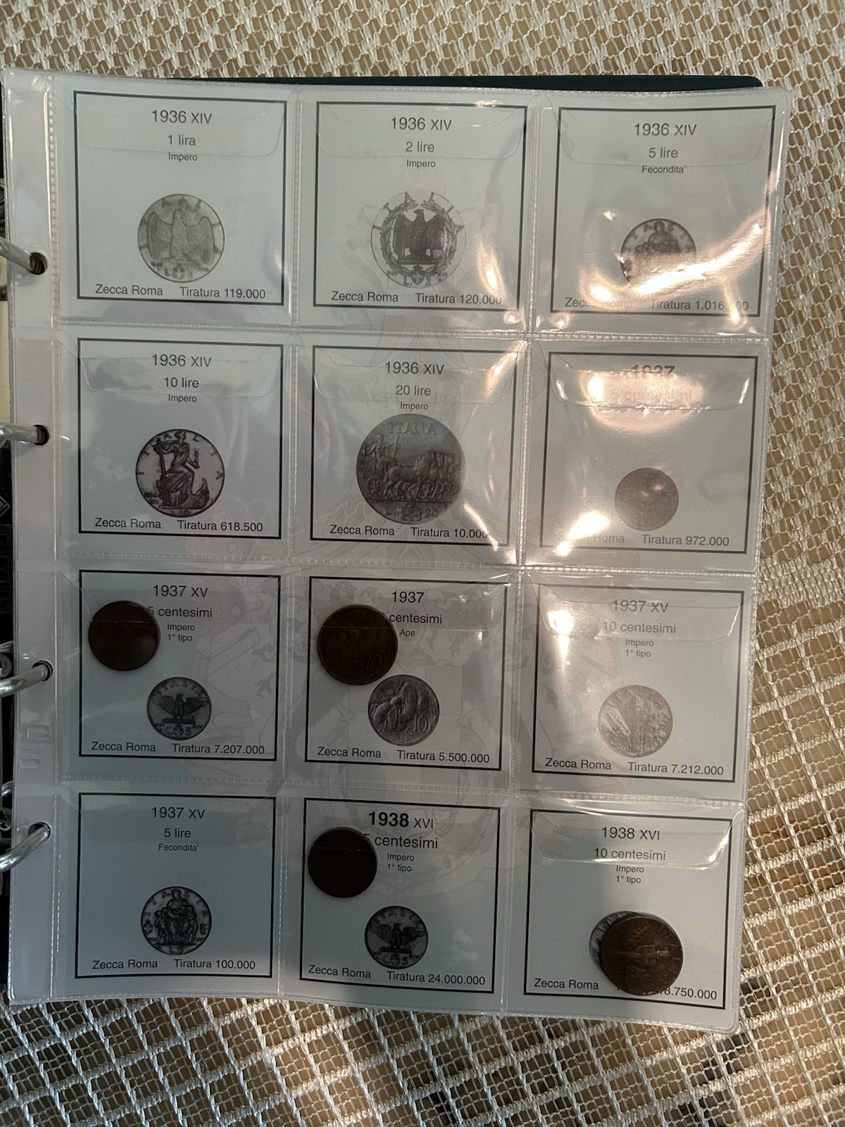 Coins Kingdom of Italy-Vittorio Emanuele III- 1900/1943 With Binder Album