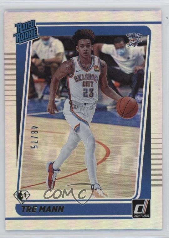 2021-22 Panini Donruss Rated 75th Anniversary /75 Tre Mann #218 Rookie RC 1nr7