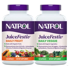 Natrol JuiceFestiv Daily Fruit & Veggie, 240 Capsules