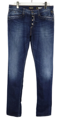 REPLAY Rogelyn Jeans Women's W31/L34 Fade Effect Whiskers Button Fly Slim Fit