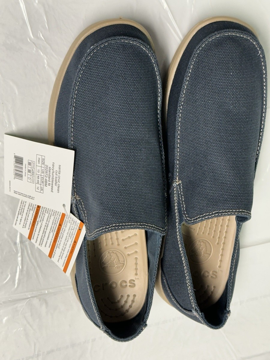 Crocs Santa Cruz 2 Lux‎ Loafers Men\'s Size 10 Blue Canvas Slip On Casual Shoes Crocs Santa Cruz Blue Casual Shoes for Men for sale | eBay main image 4