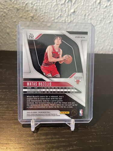 2024-25 Panini Prizm - Matas Buzelis #252 Red White & Blue Prizm (RC) - Picture 2 of 2