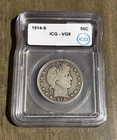 1914-S Barber Half Dollar Silver ICG VG8 Only 3k Survival!!