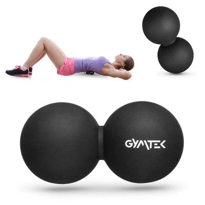 Gymtek® Duoball Massageball Faszienball Lacrosse Ball - 12.6 x 6.5 cm