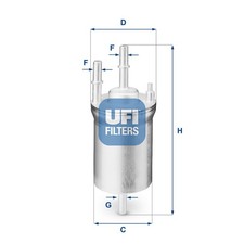 Kraftstofffilter UFI 31.833.00 Filtereinsatz für SEAT SKODA VW AUDI POLO 6C1 6R1