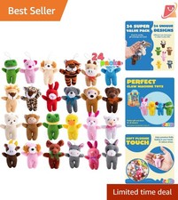Mini Animal Plush Toys 24-Pack Soft Stuffed Animal Party Favors For Kids