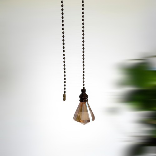 Set of Two - GLASS CRYSTAL DIAMOND - 30 MM - CEILING LIGHTING FAN PULL - Picture 3 of 8