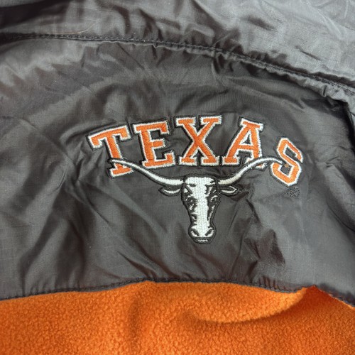 Boys Large University of Texas Longhorn Fleece Jacket Polyester Orange Black - Picture 3 of 8