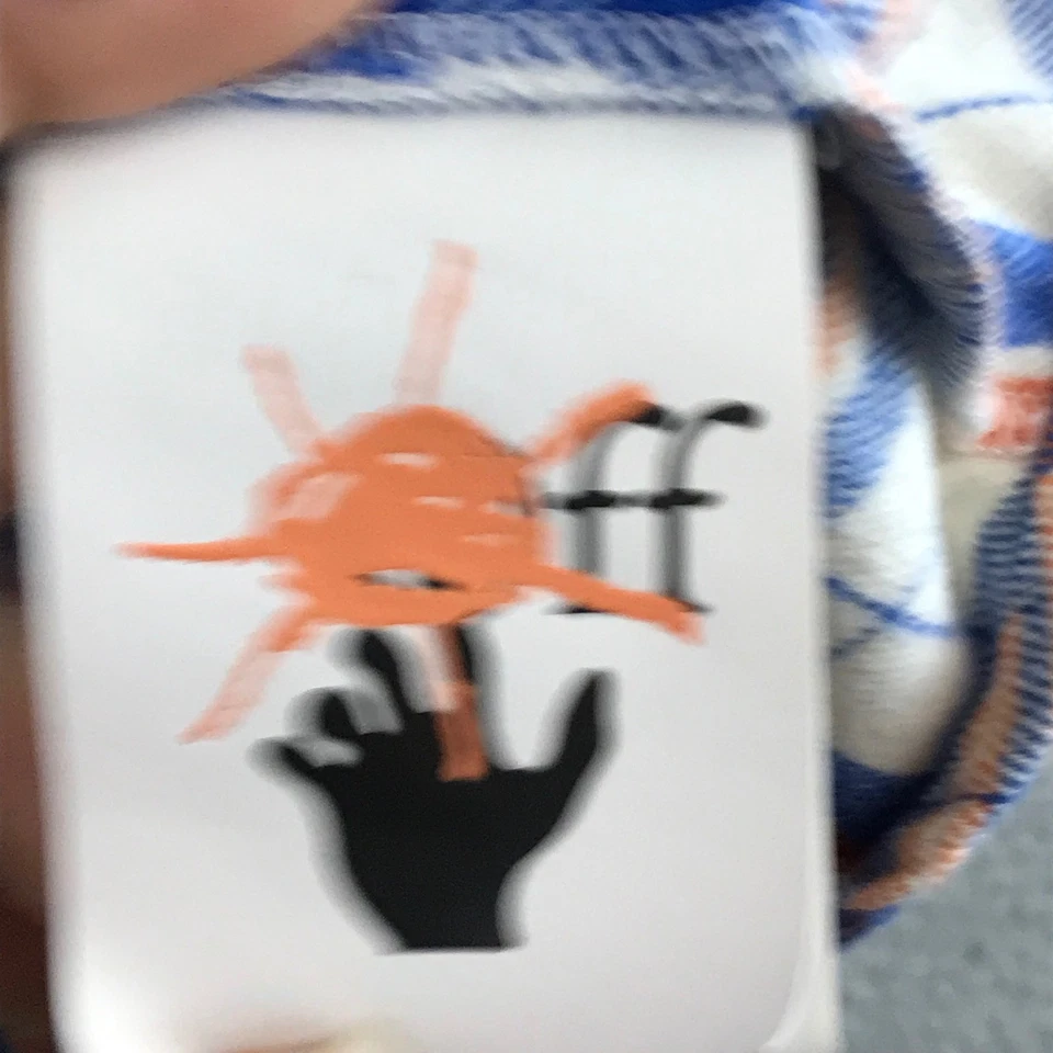 Off White Kids Flannel Shirt Plaid Orange Blue White Logo Arrows Size 10 - Image 4 of 4