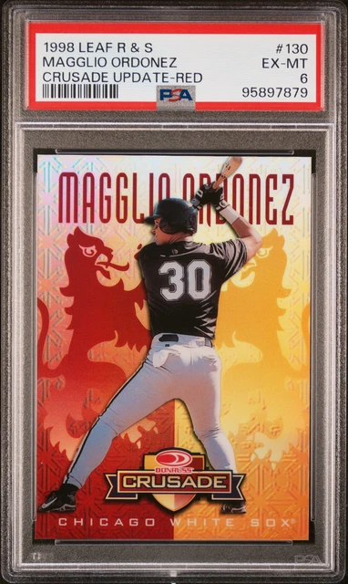 1998 LEAF ROOKIES & STARS CRUSADE UPDATE RED #130 MAGGLIO ORDONEZ #/25 PSA 6