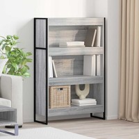 BüCherregal 80 X 30 X 121 Cm Holzwerkstoff Graues Sonoma