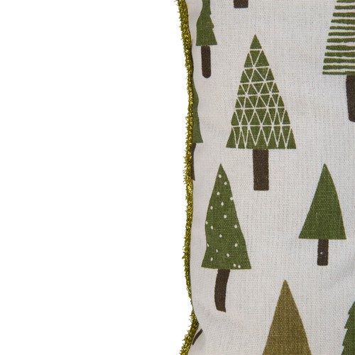 "Almohada de Navidad Northlight 15"" con estampado de árbol verde bosque rústico" - Imagen 6 de 6