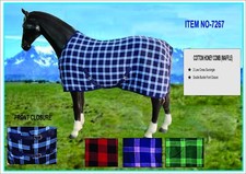 Honeycomb Waffle Cooler Rug - Mixed Colors, Soft and Stylish Full Neck