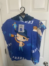 Hooded Pirate Towel For Kids 100 Cotton Beach, Bath, Pool 23.6x 47.24 Inches