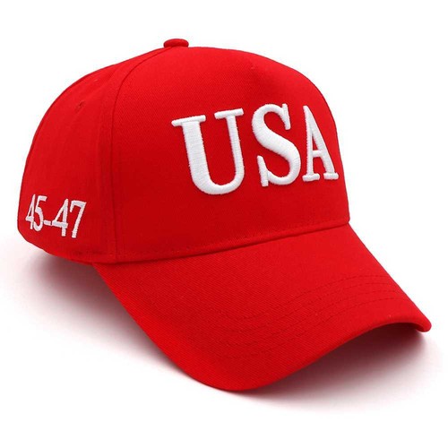 2024 USA 45-47 Flag Embroidered MAGA Trump Campaign Hat Adjustable Baseball Cap - Picture 4 of 7