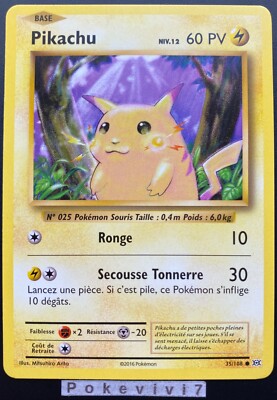 Pokemon Karte Pikachu 35/108 Commune XY12 Evolutions DE NEU