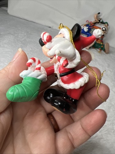 Lot 5 Vintage Disney Christmas Ornaments Minnie Mickey Goofy Flaws - Picture 10 of 21
