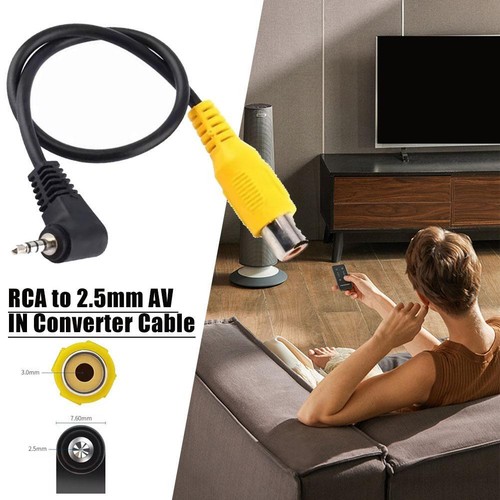 Buchse RCA auf 2,5 mm AV IN Kabelanzug Auto DVR Rückansicht Parkkamera Adapter Yd - Bild 2 von 14