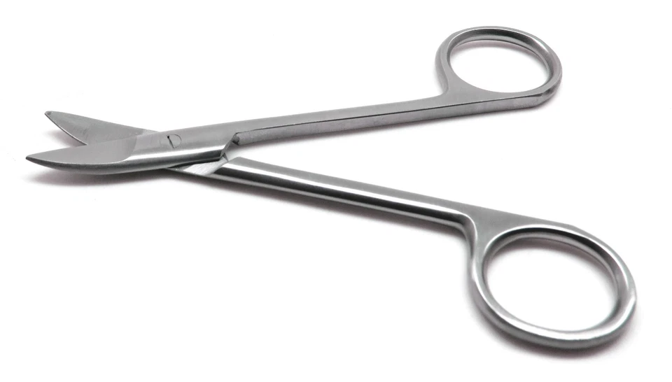 10× Dental Curved Crown Scissors 4.5" Wire Cutting Orthodontics Instruments - Image 3 of 4