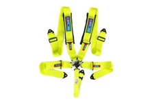 NRG Cam-Lock Neon Green 5 Point 3" Wide Seat Belt Harness SFI 16.1 Approved