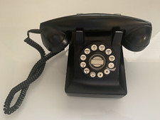 Vintage Retro Push Button Black Grand Phone FLASH REDIAL RECEIVER VOLUME 1950's