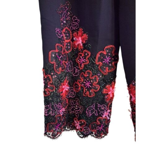 Kay Unger NY Two Piece Pants Suit Set Formal Beaded Lace Rare Size 14/16 Vintage - Picture 4 of 12