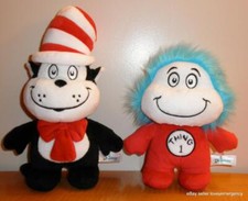 2020 Aurora Dr Seuss Cat in the Hat Thing 1  2 Double Dood Plush Toys