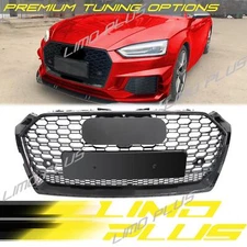 Gloss Black Front Bumper Grille Honeycomb Grill for Audi A5 B9 S5 F5 2017-2019
