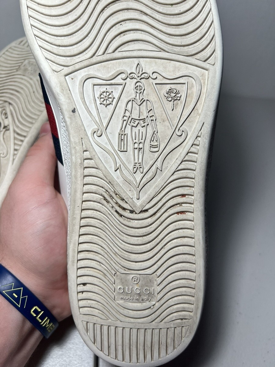 GUCCI 11G/11.5US White Ace Low Top Tiger Patch Sneakers | eBay