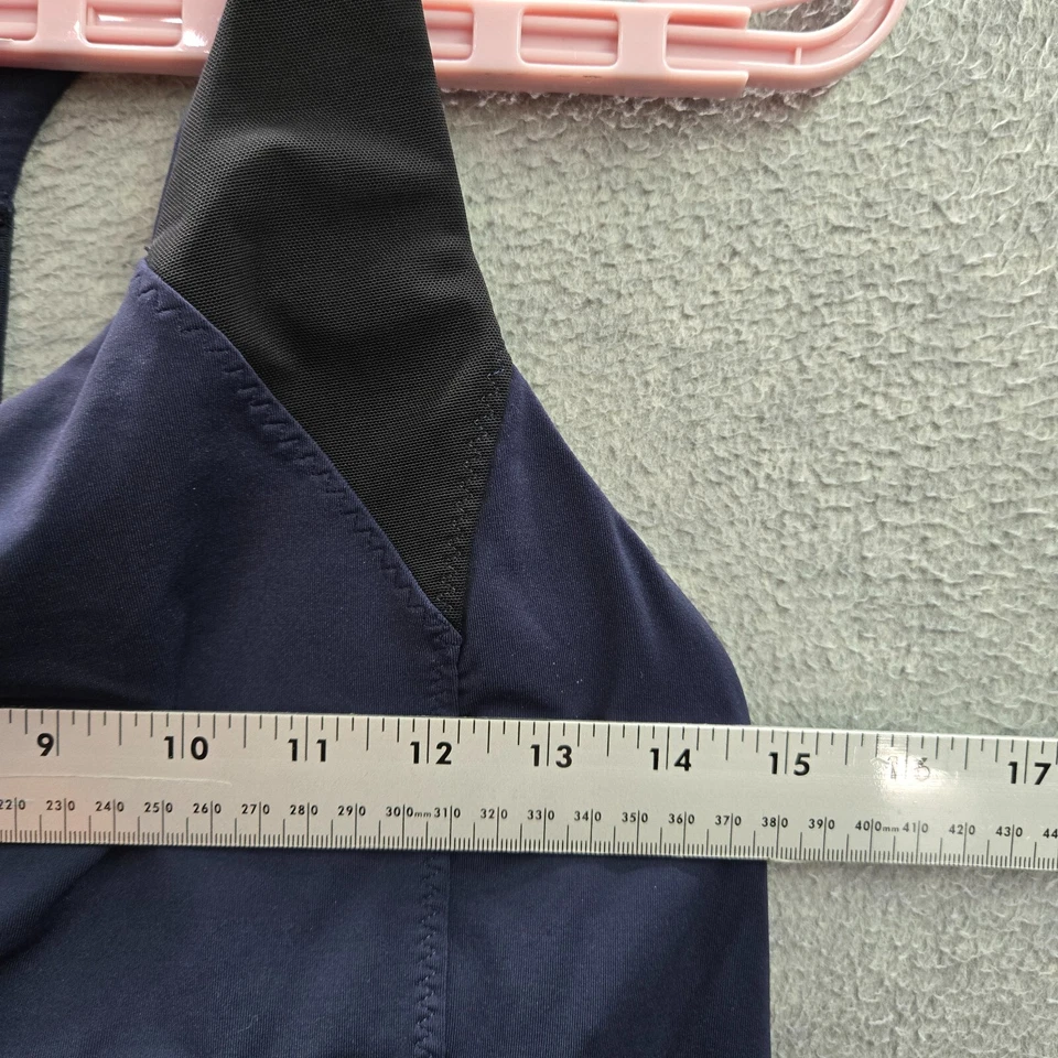 Pullover de malla Athleta para mujer ropa deportiva L azul bloques de color Ace Racer espalda deportiva Foto 3 de 4