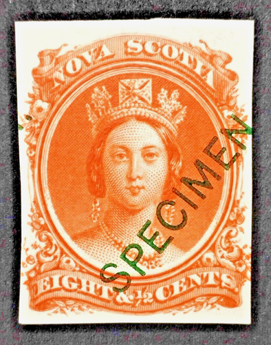 Canada Nova Scotia #11 VF Color Proof in Vermilion Very Rare Specimen MNH NGAI