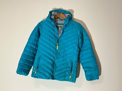 Champion Venture Loft Girls Puffer Hooded Jacket Size L/G 10-162 Thumbholes