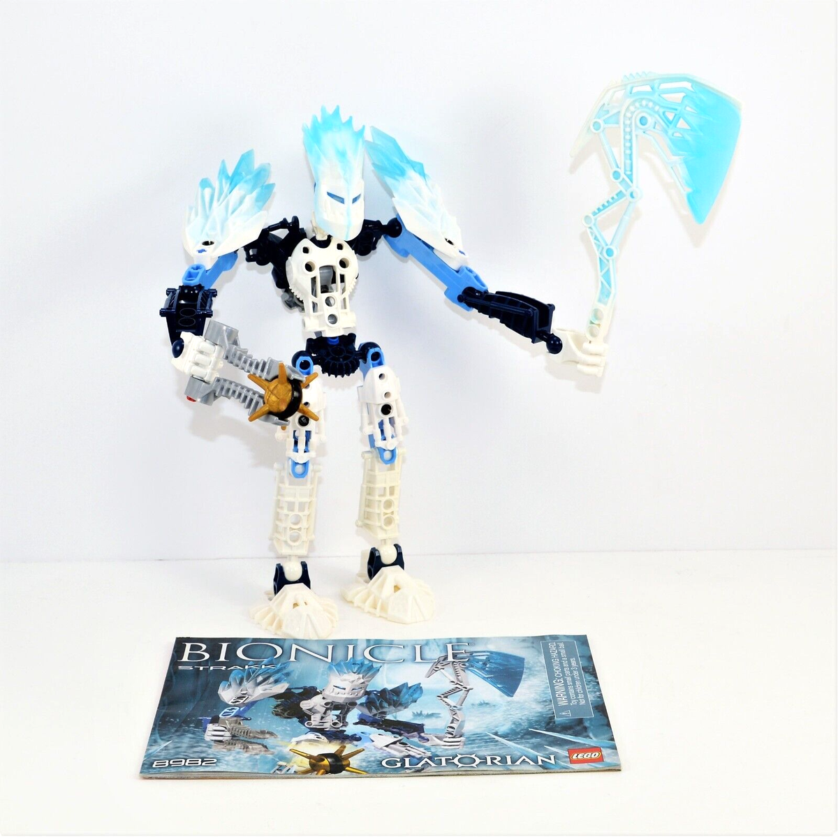 LEGO Bionicle Glatorian Strakk Set 8982 Complete with Instructions