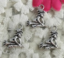 Free Ship 80 pcs Antique silver witch charms 18X14mm H-3510
