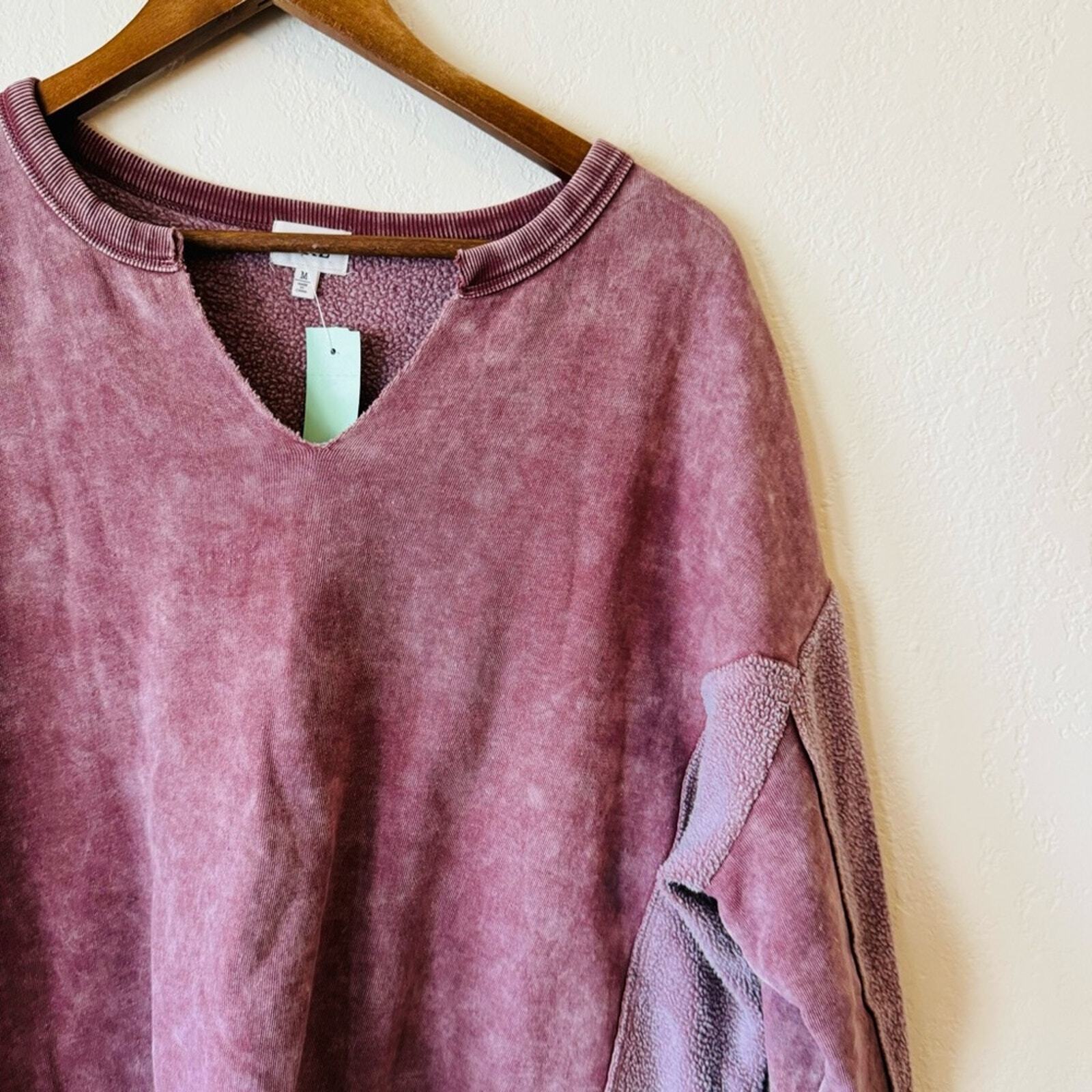 BKE | pieced split neck pullover - image 7