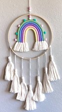 Moveable Mobile Pastel Rainbow Tasseled Wall Hanging Baby Children's Room Decor