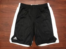 NEW KIDS ADIDAS BASKETBALL SHORTS YOUTH LARGE BLACK WHITE GYM REV CRAZY EX L NWT