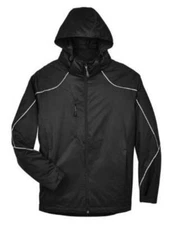 North End Men's Angle 3-in-1 Jacket with Bonded Fleece Liner (88196B) Black 3XL