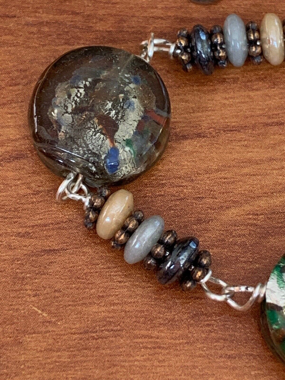 Handmade sterling Silver Plated Artesian multi co… - image 3