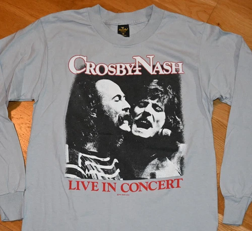 CROSBY & NASH rare concert TOUR tee t-shir 1980s vintage concert t-shirt, vintage, single stitch, B+ condition