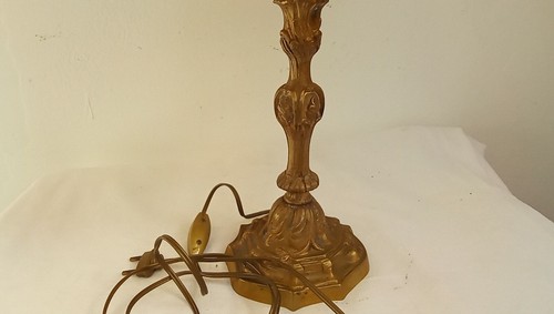 Vecchia abat jour stile Luigi XV in bronzo - Foto 2 di 12