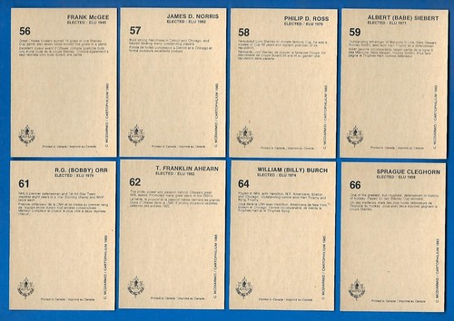 1983 (1985) CARTOPHILIUM HOCKEY HALL OF FAME HOF CARD 1-240 & PROMO SEE LIST - Picture 128 of 488