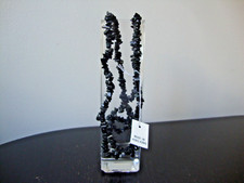 VINTAGE HONG KONG HANDMADE DARK GREEN NEPHRITE JADE CHIPS 35" ENDLESS NECKLACE