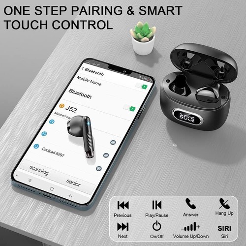 2025 New Wireless Headphones TWS Earbuds Bluetooth5.3 Stereo Headsets For iPhone - Zdjęcie 10 z 14