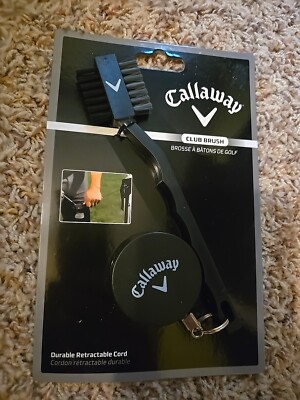 Callaway Club Cleaning Brush w/ Zinger Retractable Black New Package C10255 